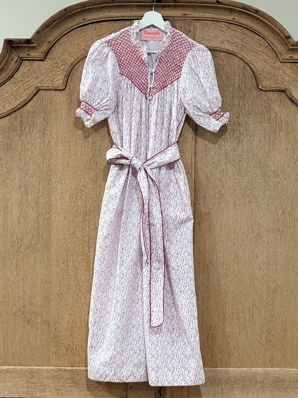 Dondolo + Pencil & Paper Co. Floral Short Sleeve Dress W| smocking Detail S NWOT - Picture 2 of 9